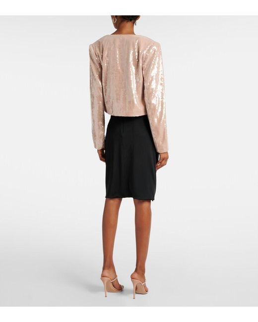 Self-Portrait Natural Sequined Jacket