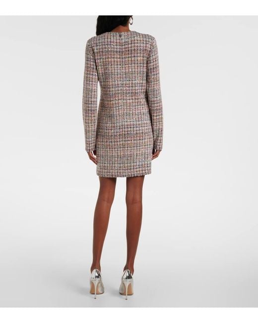 Missoni Multicolor Sequined Checked Boucle Minidress