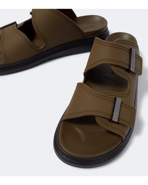 McQueen Brown Hybrid Slides for men
