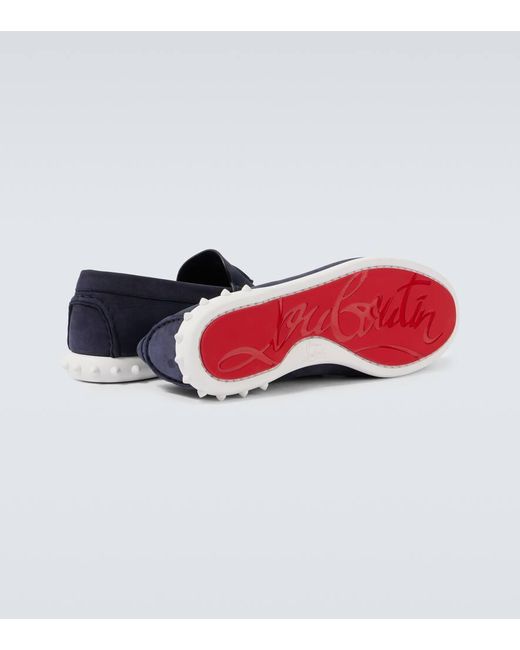 Chaussures Bateau Moonboat En Cuir Christian Louboutin pour homme en coloris Blue