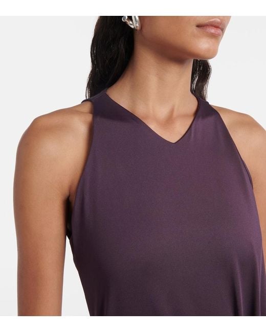 Victoria Beckham Purple Draped Gown