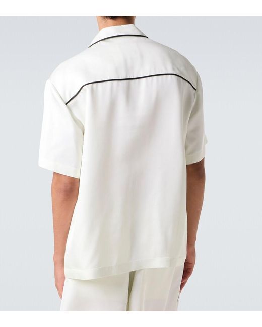 Jil Sander White Oversized Bowling Shirt for men