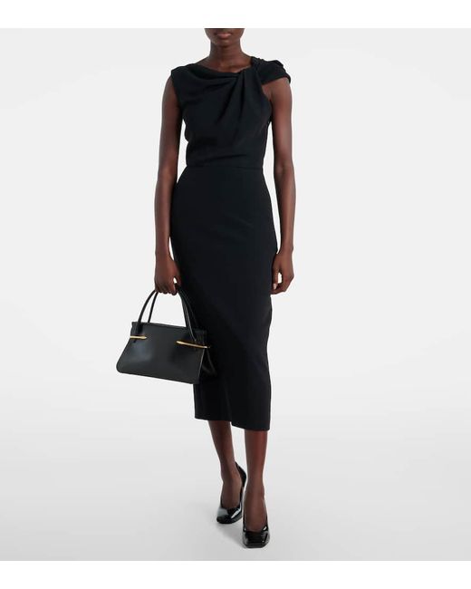 Vestido De Coctel Drapeado Givenchy de color Black
