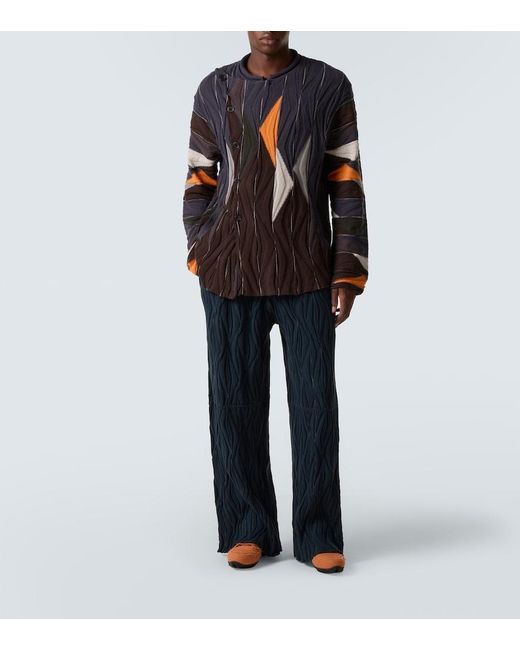 Kiko Kostadinov Black Raday Asymmetric Cotton Cardigan for men
