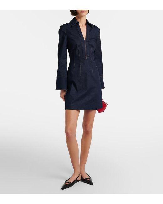 Veronica Beard Blue Raymond Denim Minidress