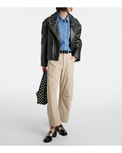 Citizens of Humanity Natural Marcelle Mid-Rise Cotton Twill Cargo Pants
