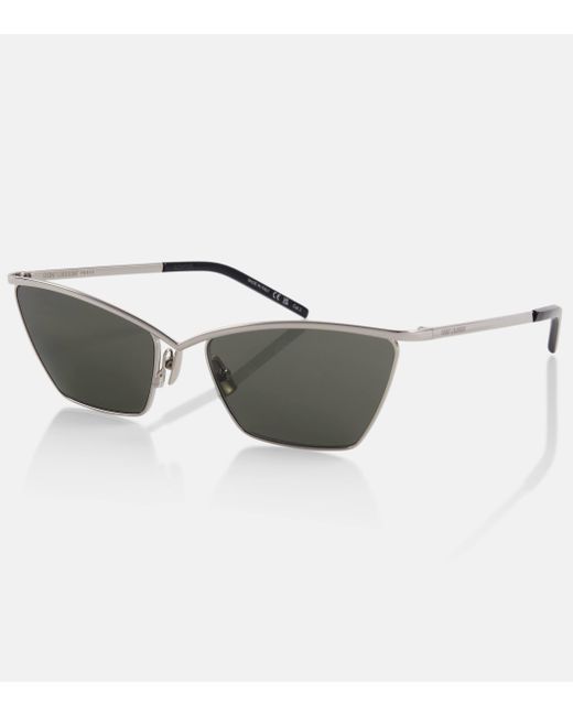 Lunettes de soleil oil-de-chat SL 637 Saint Laurent en coloris Gray