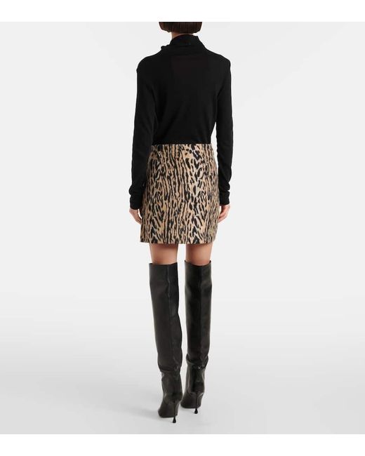 Minifalda Mariah Con Estampado Rixo de color Brown