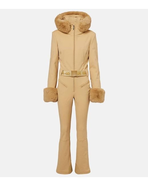 Jumpsuit Da Sci Vita Con Pelliccia Sintetica di Goldbergh in Natural