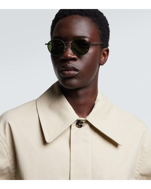 Bottega Veneta Runde Sonnenbrille Forte Panthos in Brown für Herren