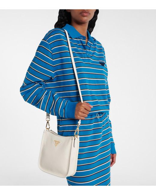 Prada Natural Mini Leather Shoulder Bag