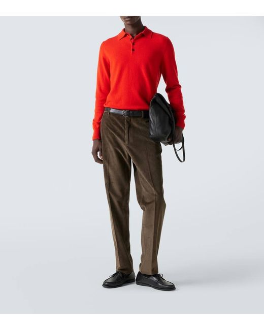 Allude Polopullover Aus Kaschmir in Red für Herren