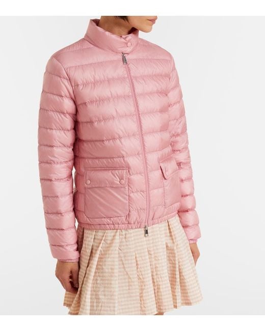 Moncler Pink Lans Quilted Down Jacket