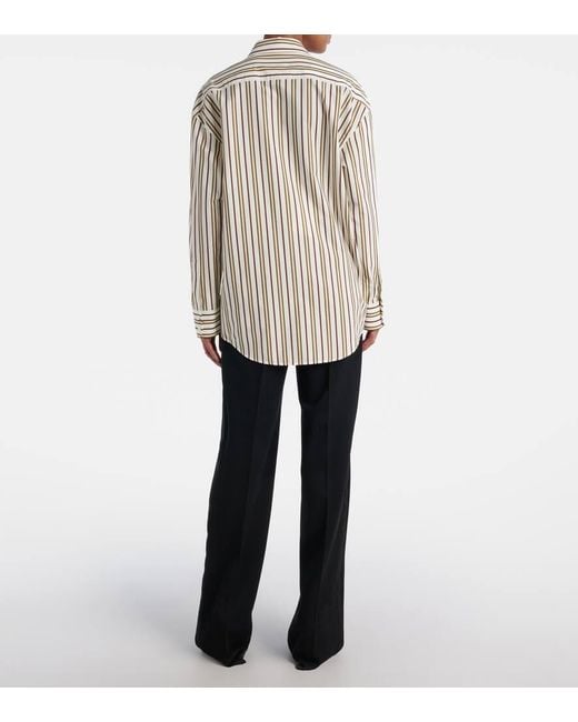 Camicia Cassandre di Saint Laurent in Natural