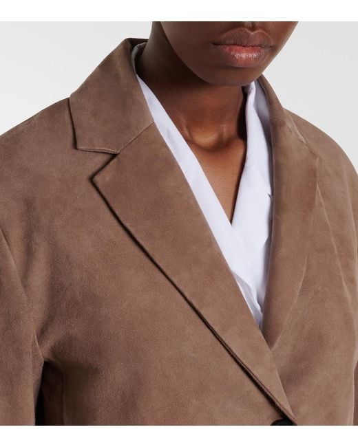 Max Mara Brown Anfora Suede Jacket