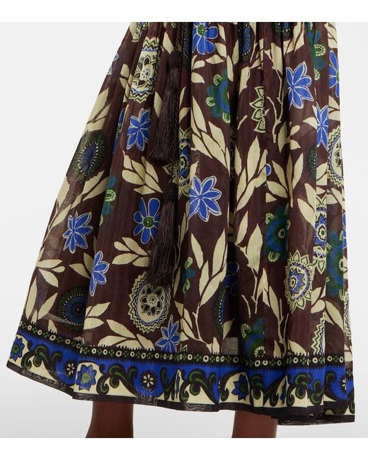 ALÉMAIS Black Jasper Printed Cotton And Silk Shirt Dress