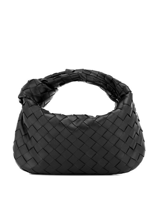 Bottega Veneta Black Bv Jodie Small Intrecciato Leather Hobo Bag