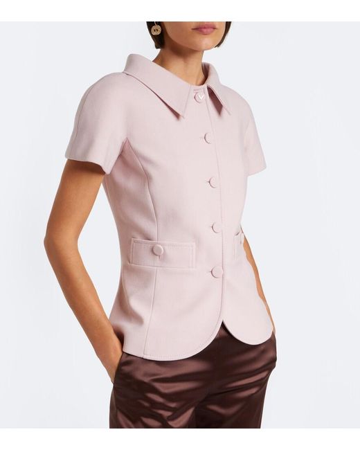 Valentino Pink Vgold Wool-Blend Jacket