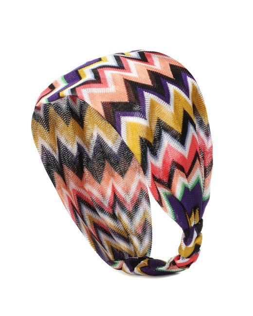 Missoni Multicolor Haarband aus Häkelstrick