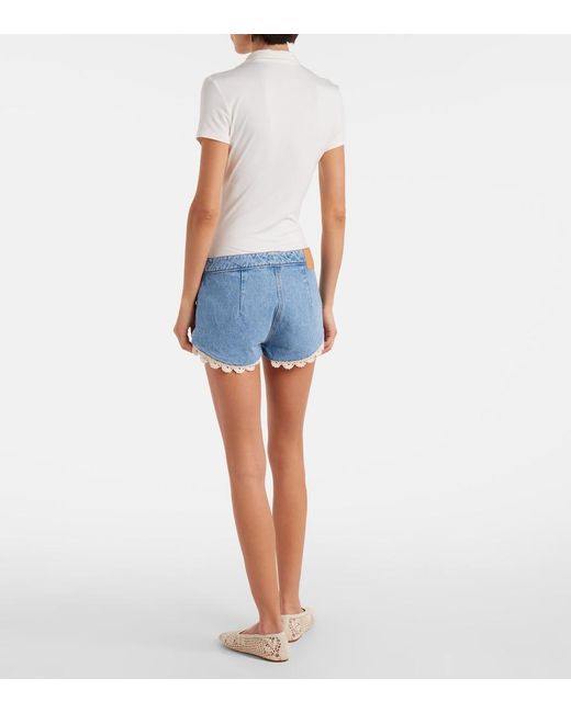 Magda Butrym Blue Denim Shorts