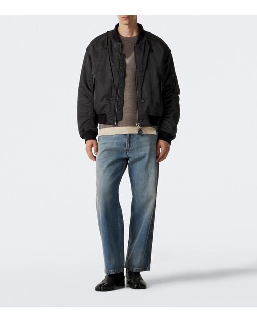 Maison Margiela Black Reversible Bomber Jacket for men