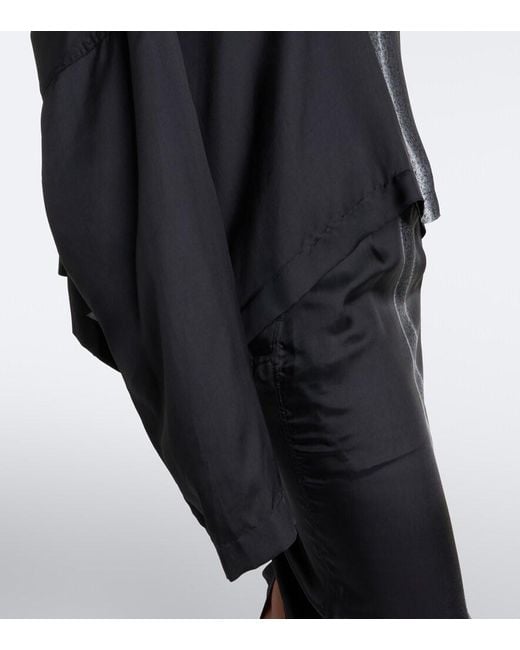 Rick Owens Black Jumbo Printed Cropped Top