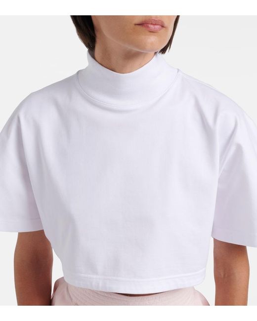 Alaïa White Cotton Jersey T-Shirt