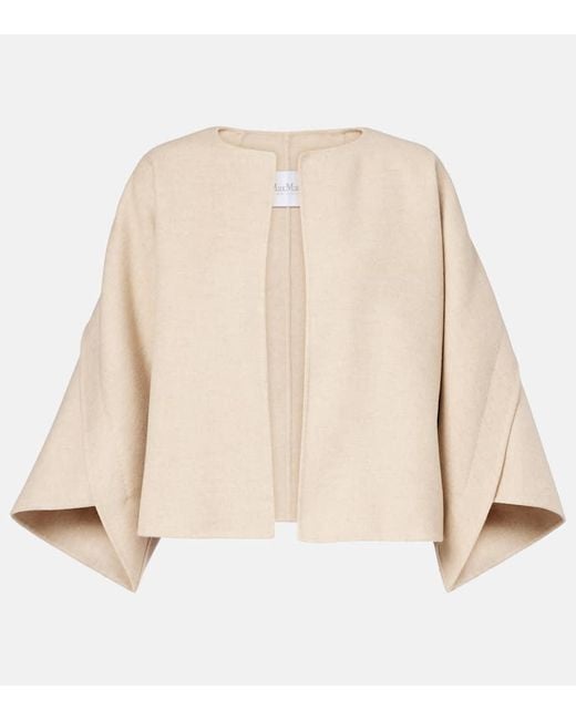Veste Ovada En Laine Et Cachemire Max Mara en coloris Natural