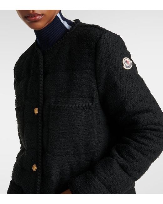 Moncler Black Epafo Cotton-blend Down Jacket