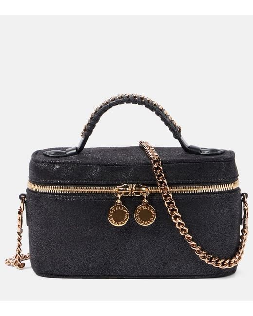 Stella McCartney Black Falabella Mini Faux-Leather Shoulder Bag