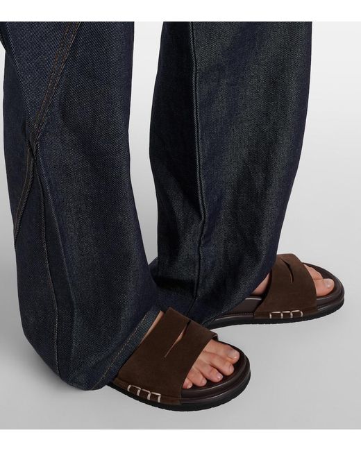 J.W. Anderson Brown Suede Slides