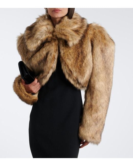 David Koma Natural Cropped Turtleneck Jacket