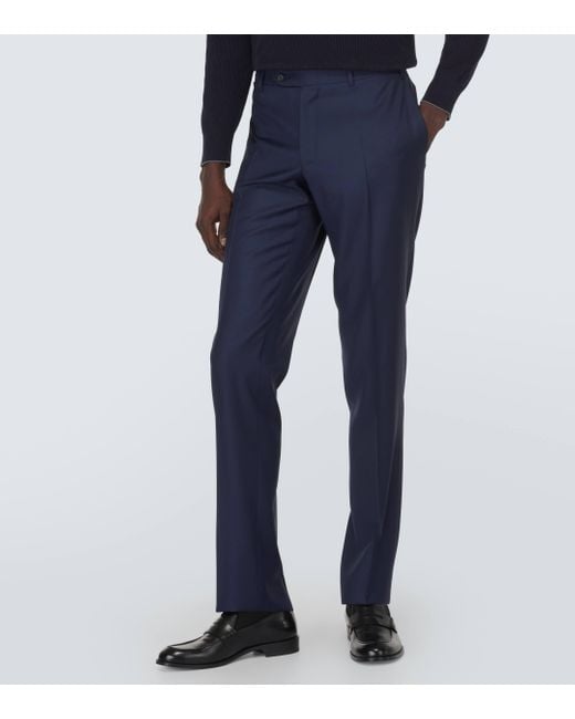 Canali Blue Wool Suit for men