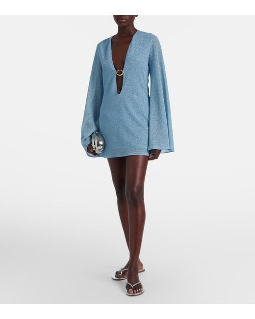 Oseree Blue Lumiere Minidress