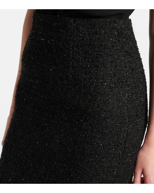 Roland Mouret Black Boucle Pencil Skirt