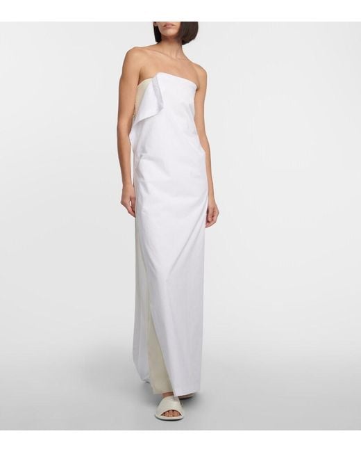 The Row White Bernette Cotton Gown