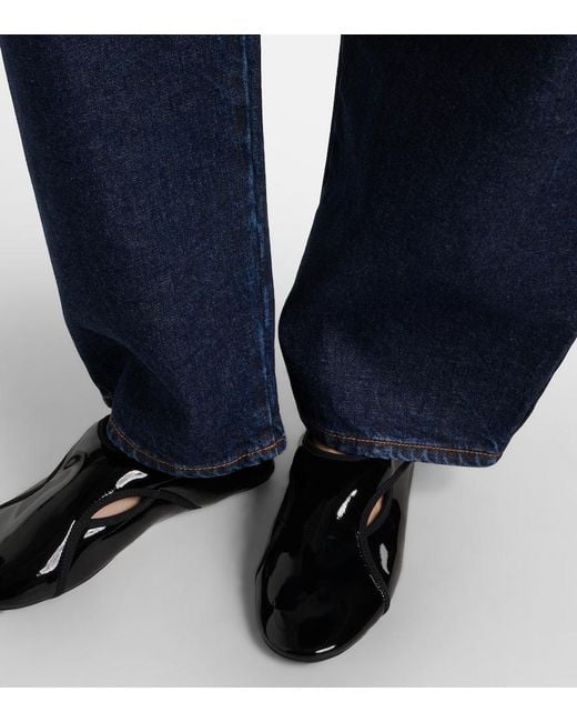 Ballerines Criss Cross En Cuir Alaïa en coloris Black