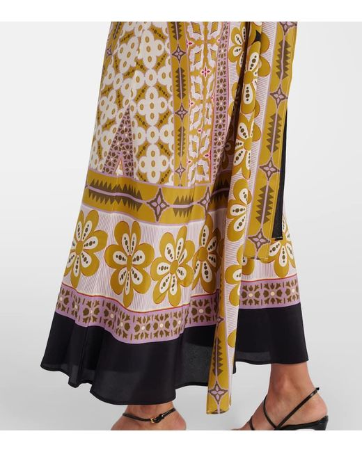 LaDoubleJ Metallic Maxikleid Aus Crepe De Chine