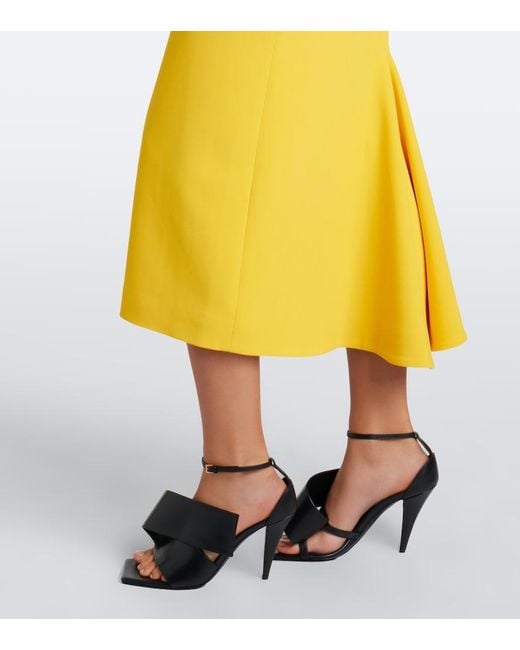 Givenchy Yellow Crepe Cady Midi Dress
