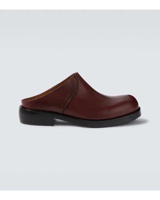 Dries Van Noten Brown Leather Mules for men