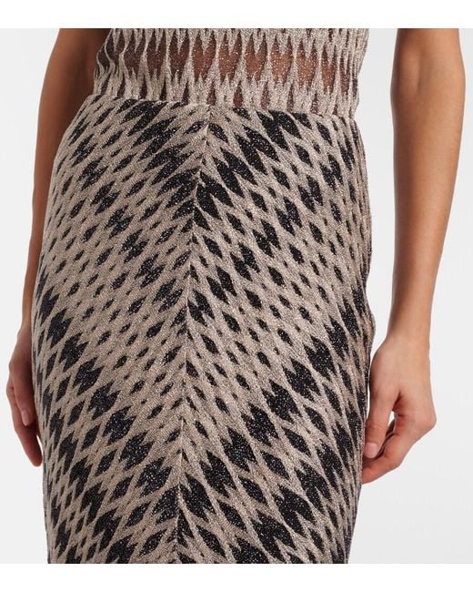 Missoni Gray Open-Knit Lame Maxi Skirt