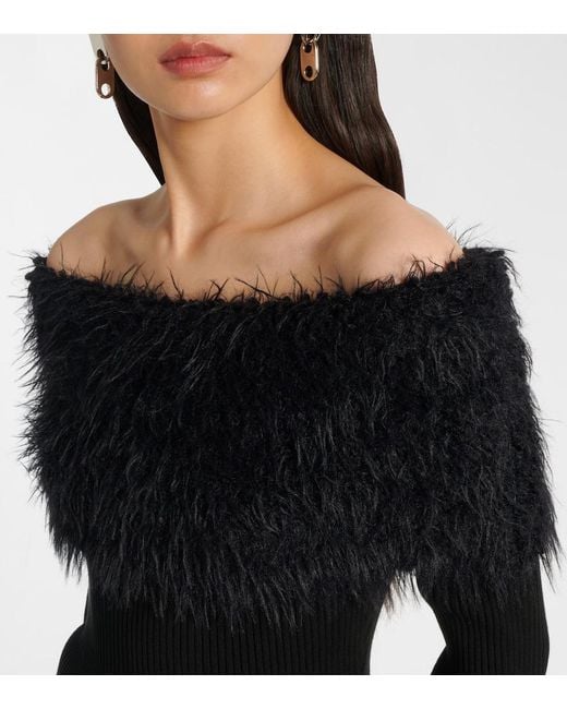 Jean Paul Gaultier Black Ribbed-Knit Top