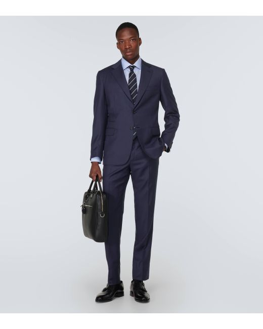 Brioni Blue Wool Suit for men