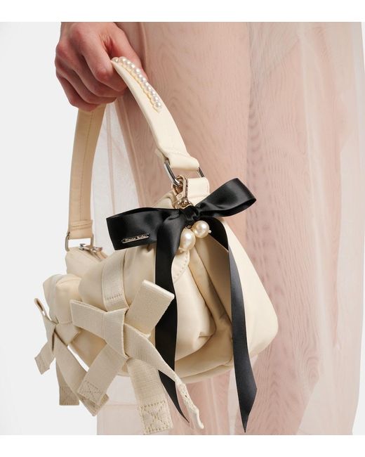 Simone Rocha Black Taschenanhaenger Mit Zierperlen