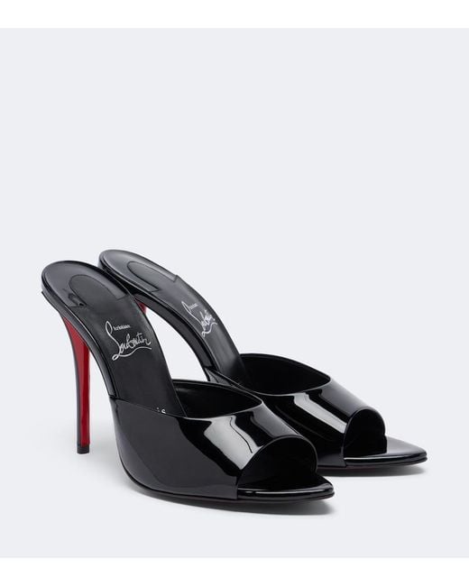 Christian Louboutin Black Miss Z Leather Mules