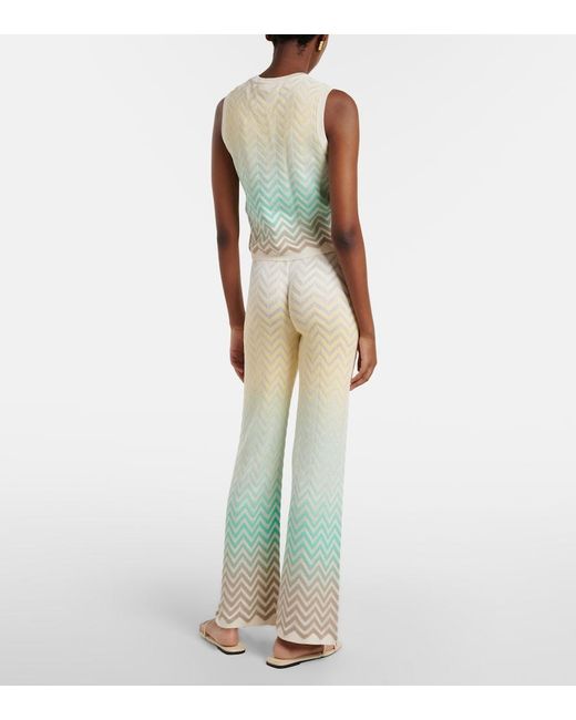 Missoni Multicolor Zigzag Cotton-Blend Flared Pants
