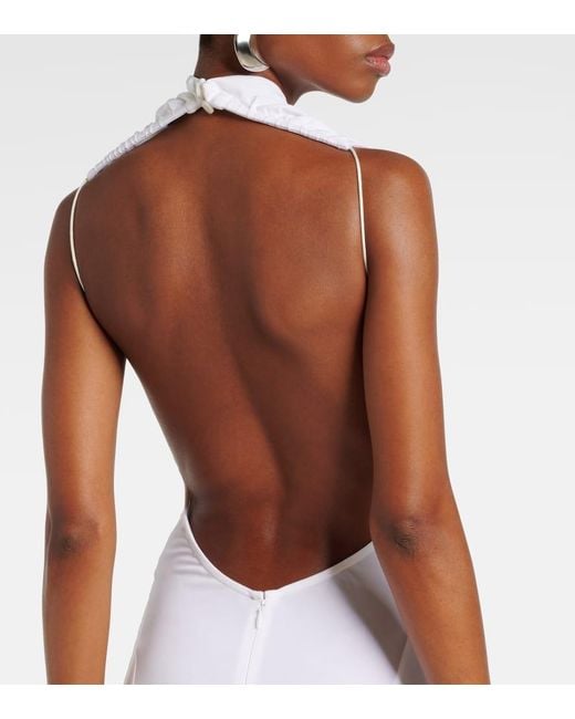 Christopher Esber White Robe Maico Aus Jersey