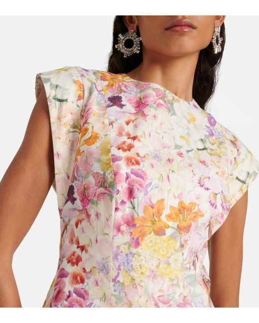 【Zimmermann】Harmony floral linen minidress Zimmermann Harmony Floral Linen Minidress | Lyst