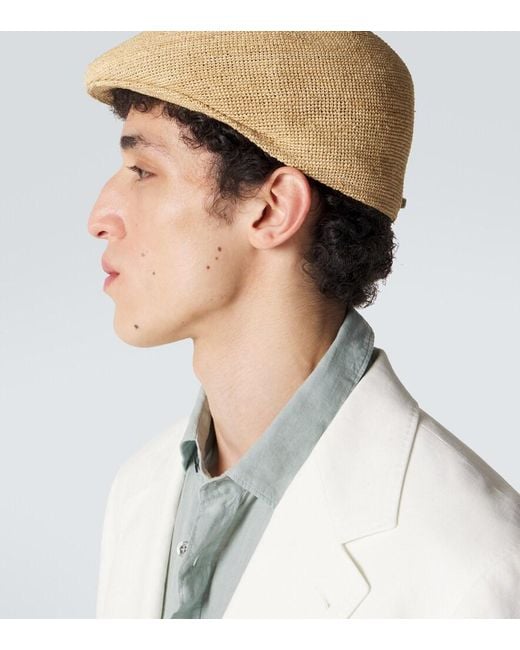 Borsalino Natural Miami Crochet Straw Hat for men