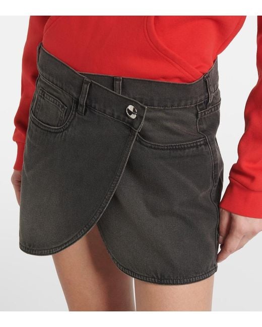 Coperni Gray Denim Miniskirt